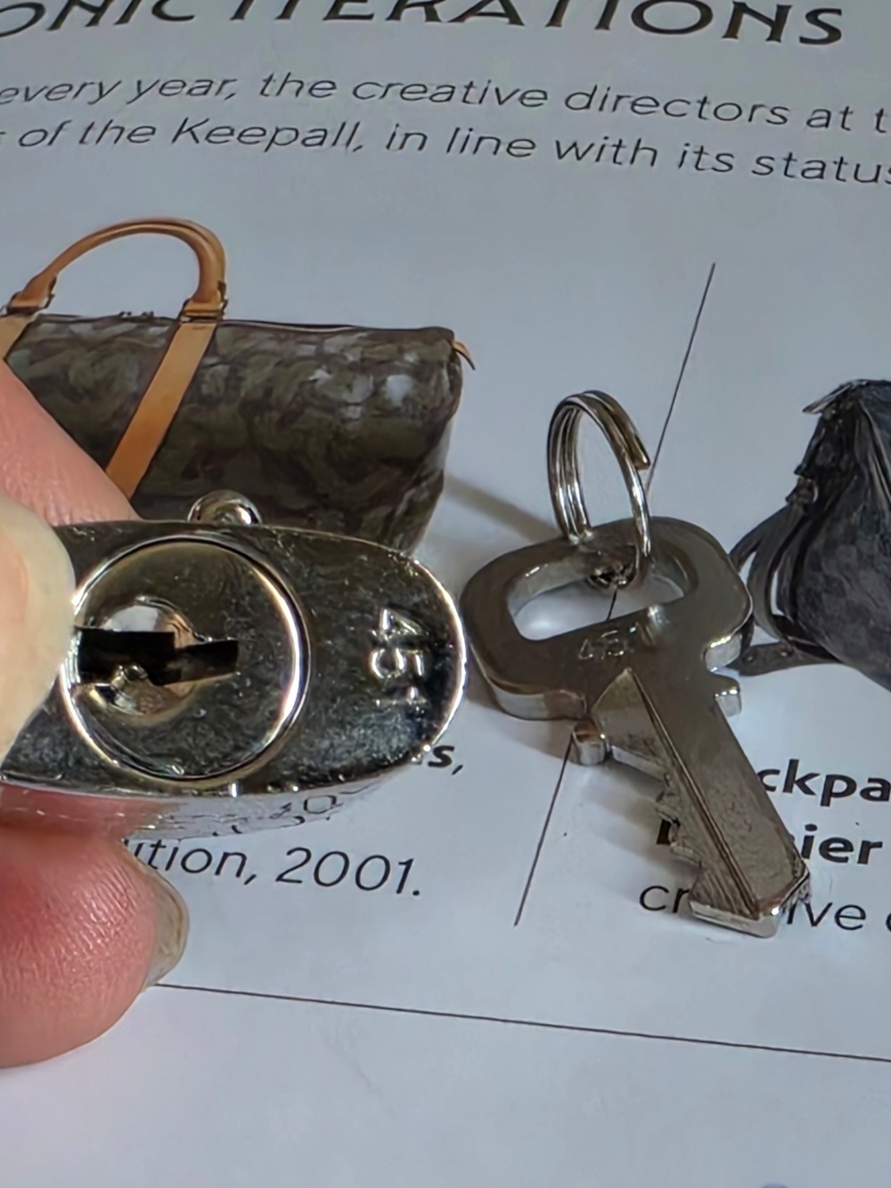 Louis Vuitton Silver Padlock with Key #451 - Picture 5 of 5